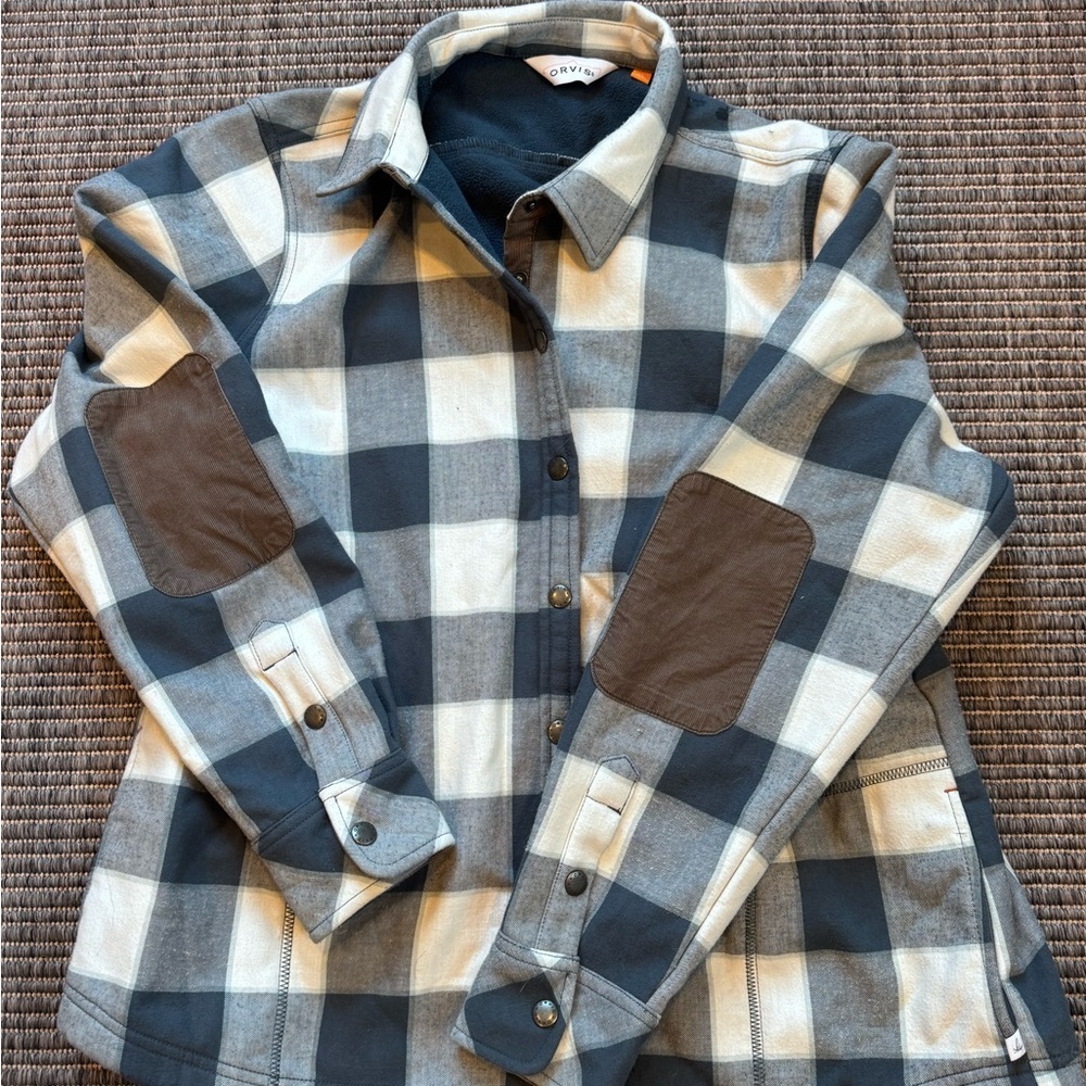 Orvis Blue and Cream Plaid Shacket